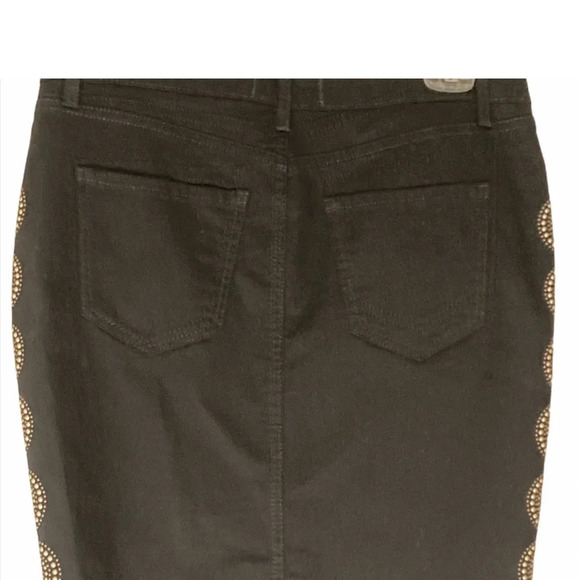RACHEL ROY Denim Pencil Cut With Studs Mini Skirt Size 28 - Picture 5 of 6